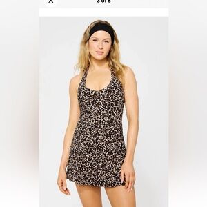 Leopard Print Halter Dress